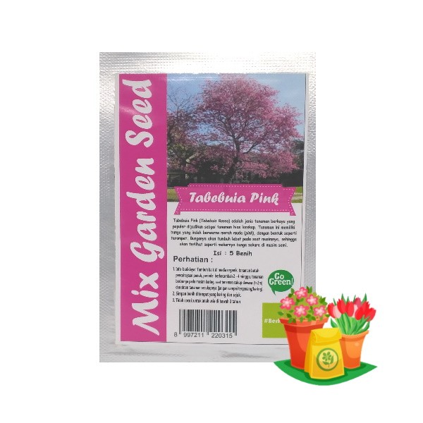 benih bunga tabebuia pink mgs